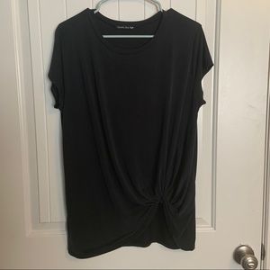 Black Twist Front Top